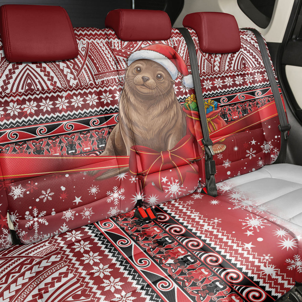 New Zealand Kekeno Seal Christmas Back Car Seat Cover Maori Inspired Knitted Patterns
