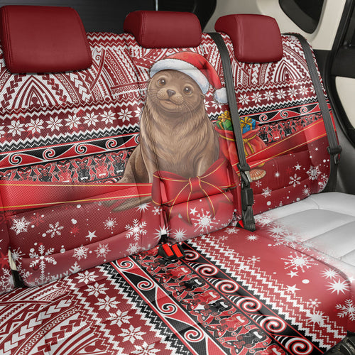 New Zealand Kekeno Seal Christmas Back Car Seat Cover Maori Inspired Knitted Patterns