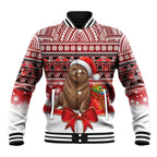 New Zealand Kekeno Seal Christmas Baseball Jacket Maori Inspired Knitted Patterns