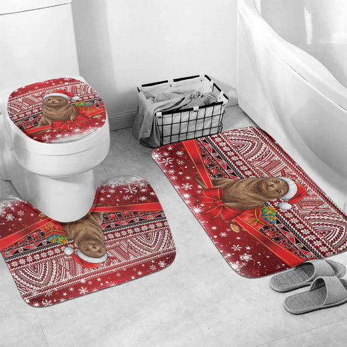 New Zealand Kekeno Seal Christmas Bathroom Set Maori Inspired Knitted Patterns