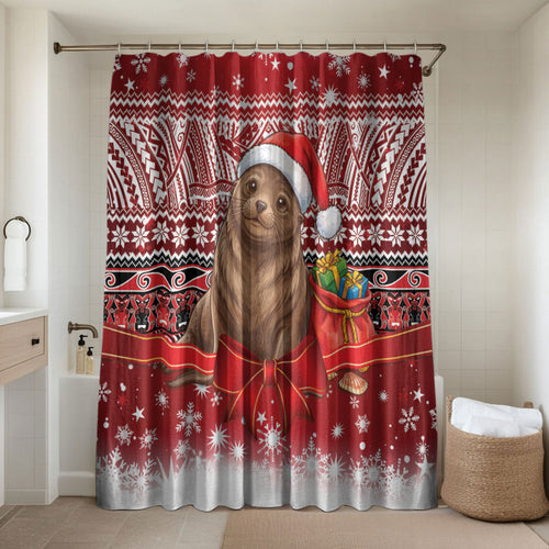 New Zealand Kekeno Seal Christmas Bathroom Set Maori Inspired Knitted Patterns