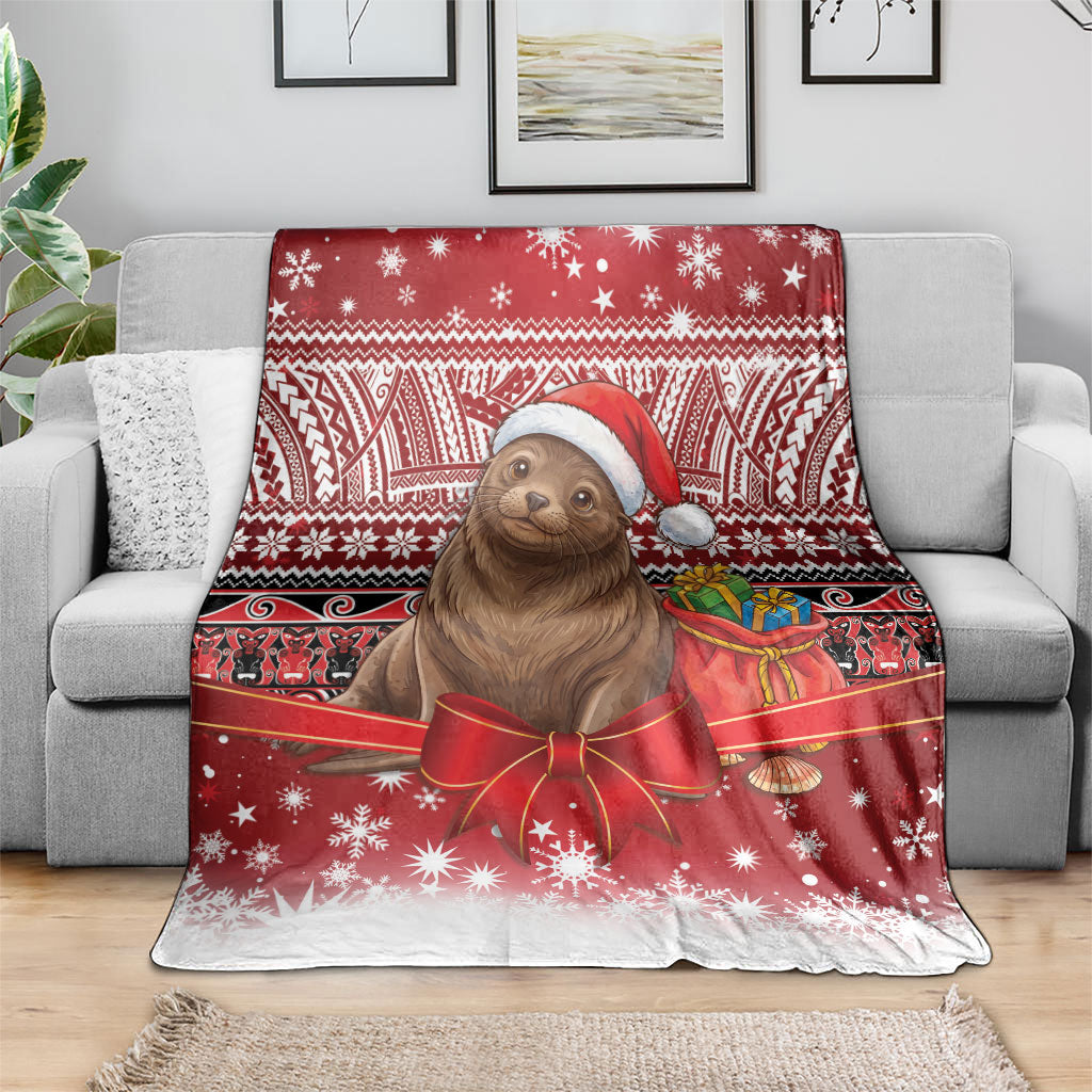 New Zealand Kekeno Seal Christmas Blanket Maori Inspired Knitted Patterns