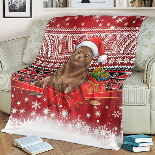 New Zealand Kekeno Seal Christmas Blanket Maori Inspired Knitted Patterns