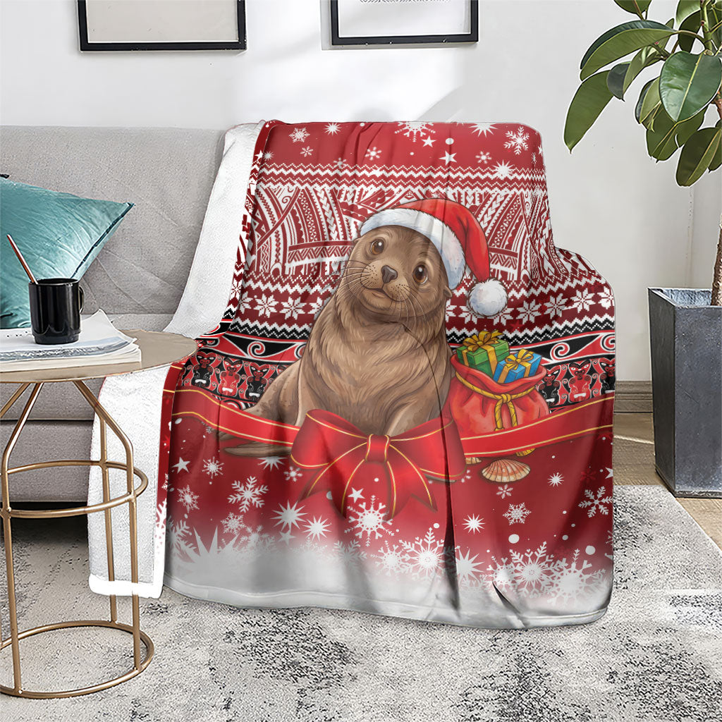 New Zealand Kekeno Seal Christmas Blanket Maori Inspired Knitted Patterns