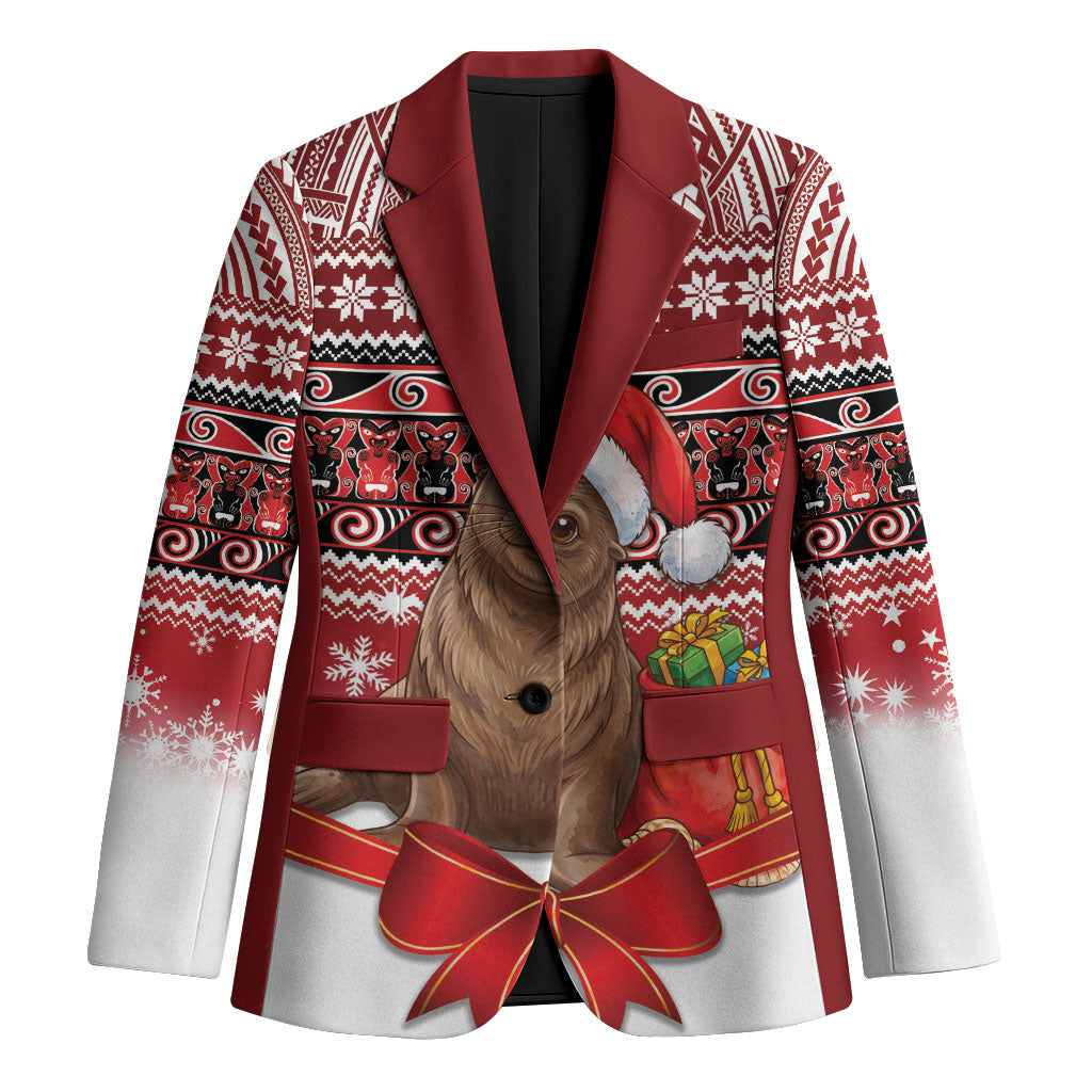 New Zealand Kekeno Seal Christmas Blazer Maori Inspired Knitted Patterns