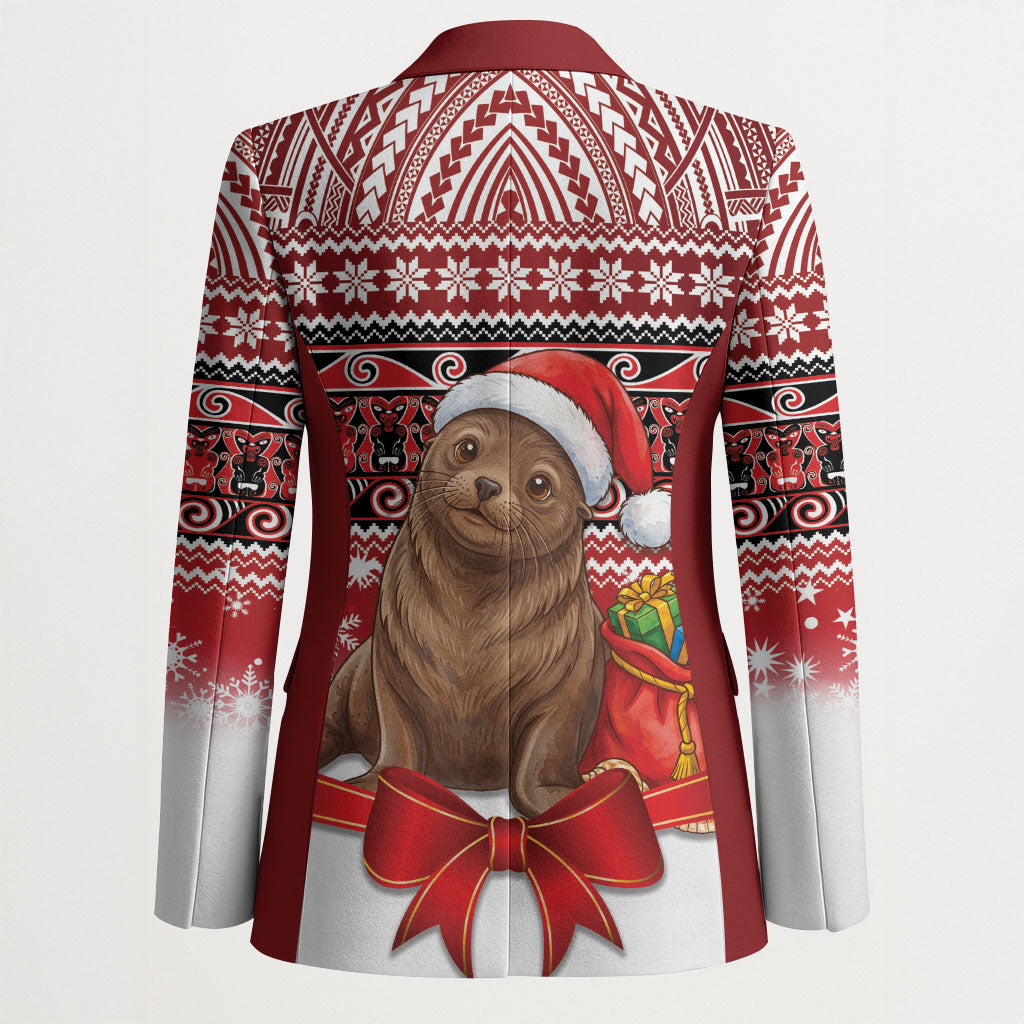 New Zealand Kekeno Seal Christmas Blazer Maori Inspired Knitted Patterns