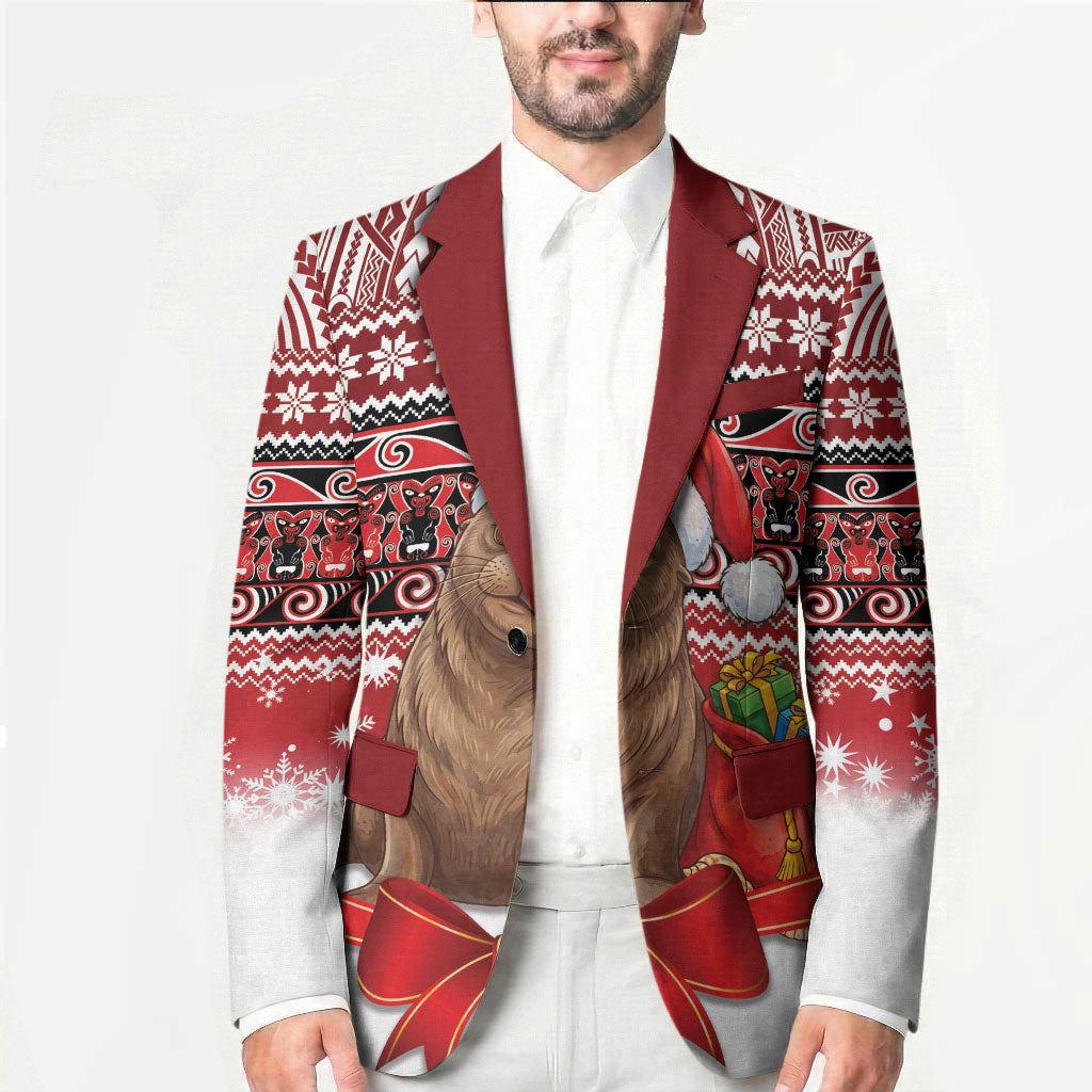 New Zealand Kekeno Seal Christmas Blazer Maori Inspired Knitted Patterns