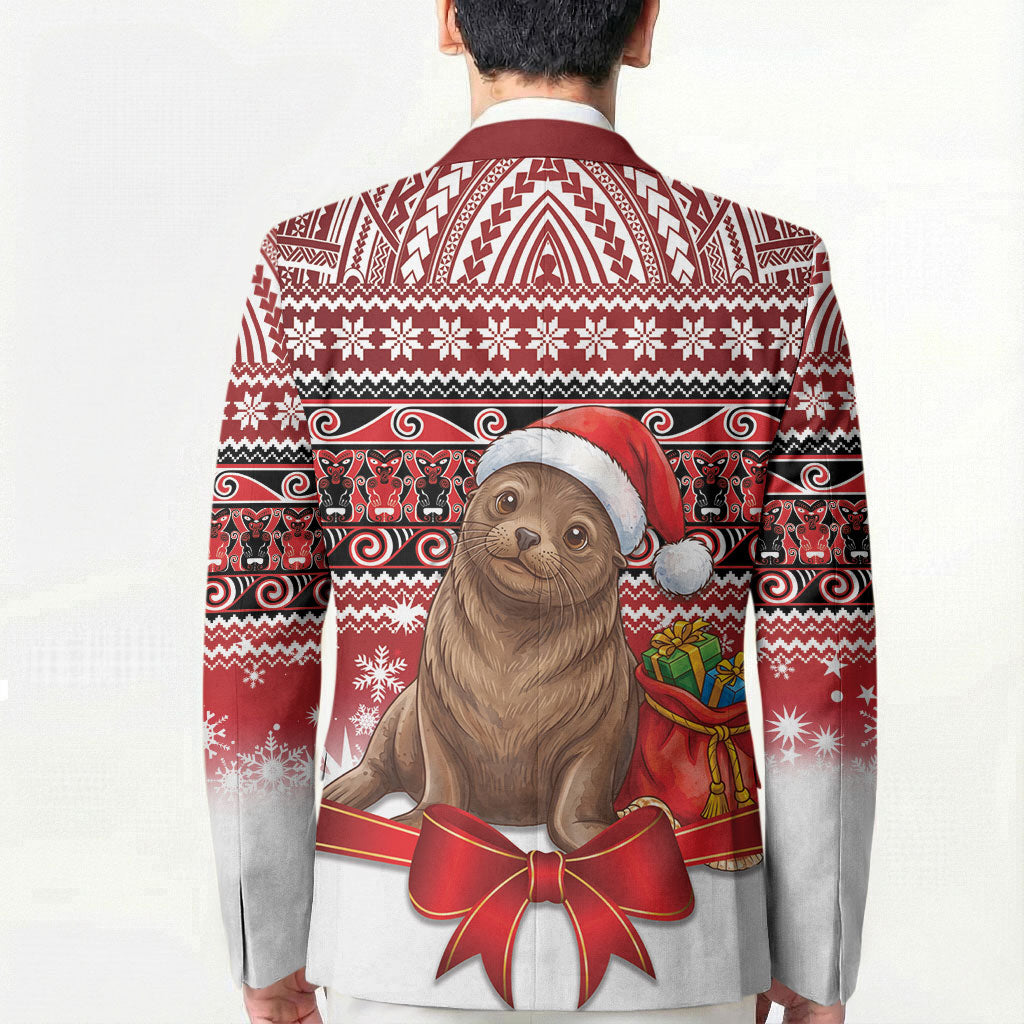 New Zealand Kekeno Seal Christmas Blazer Maori Inspired Knitted Patterns