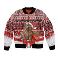 New Zealand Kekeno Seal Christmas Bomber Jacket Maori Inspired Knitted Patterns