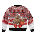 New Zealand Kekeno Seal Christmas Bomber Jacket Maori Inspired Knitted Patterns