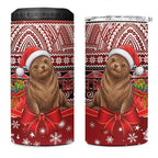 New Zealand Kekeno Seal Christmas 4 in 1 Can Cooler Tumbler Maori Inspired Knitted Patterns