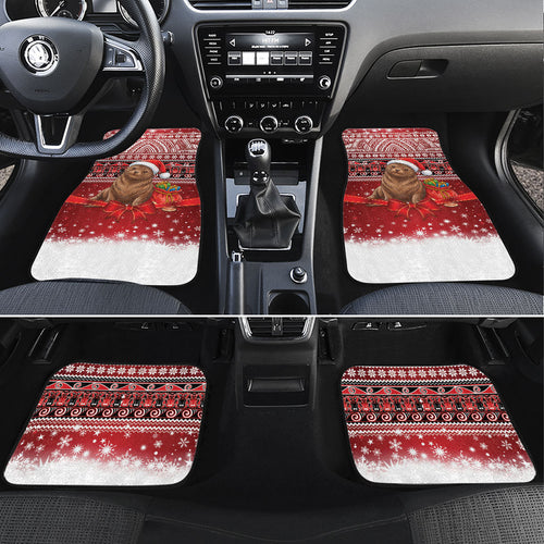 New Zealand Kekeno Seal Christmas Car Mats Maori Inspired Knitted Patterns