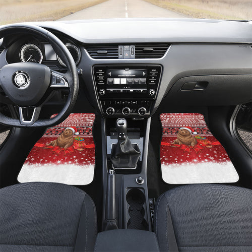 New Zealand Kekeno Seal Christmas Car Mats Maori Inspired Knitted Patterns