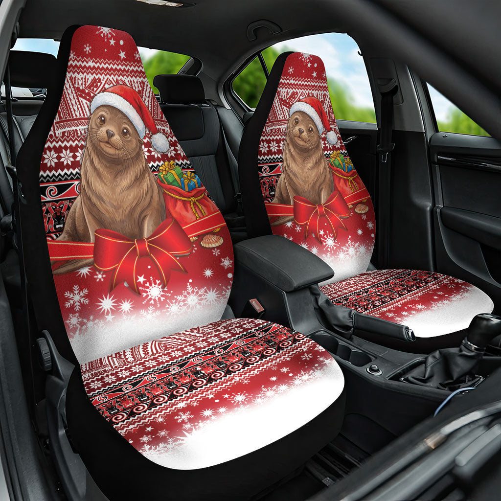 New Zealand Kekeno Seal Christmas Car Seat Cover Maori Inspired Knitted Patterns