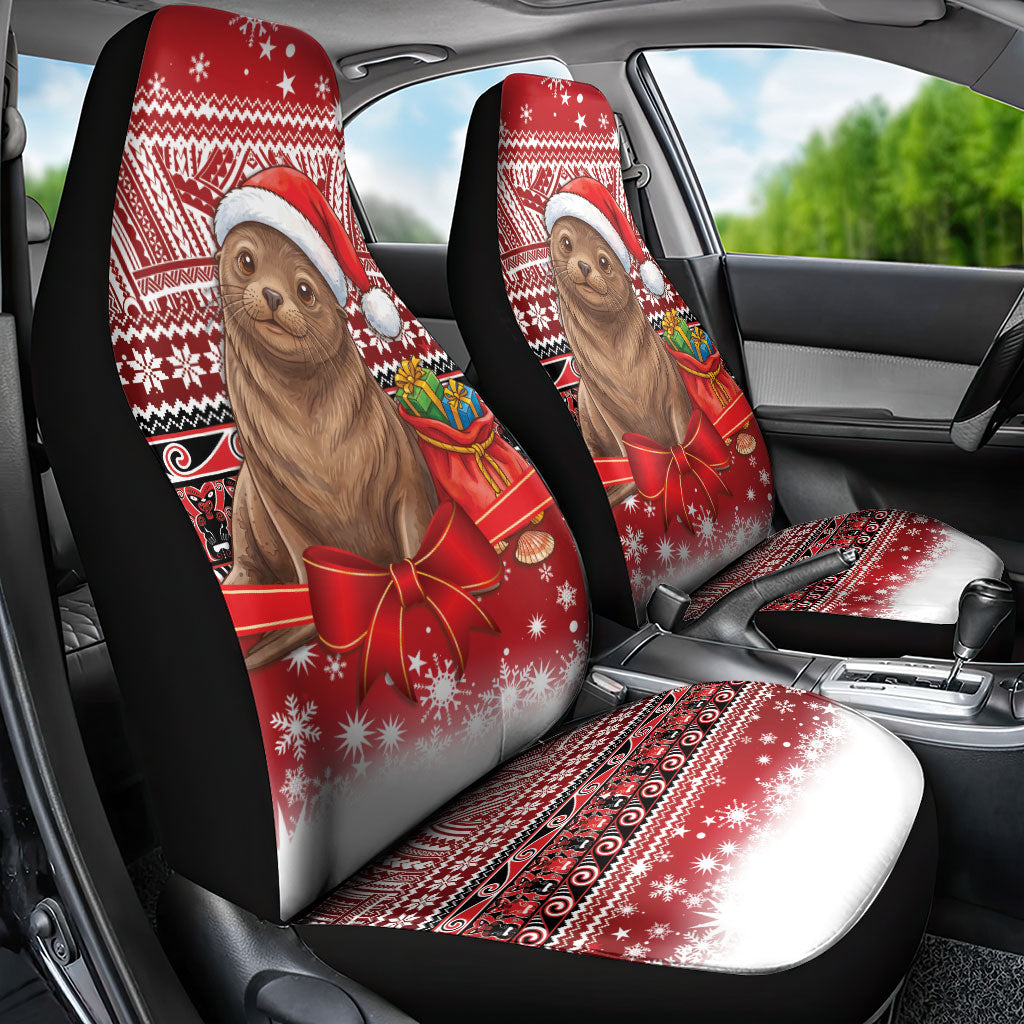 New Zealand Kekeno Seal Christmas Car Seat Cover Maori Inspired Knitted Patterns