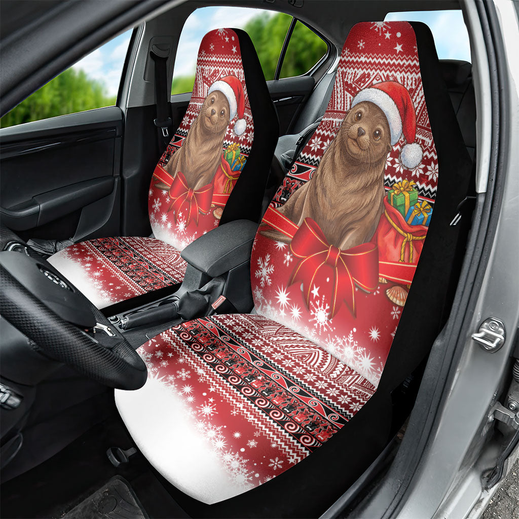 New Zealand Kekeno Seal Christmas Car Seat Cover Maori Inspired Knitted Patterns