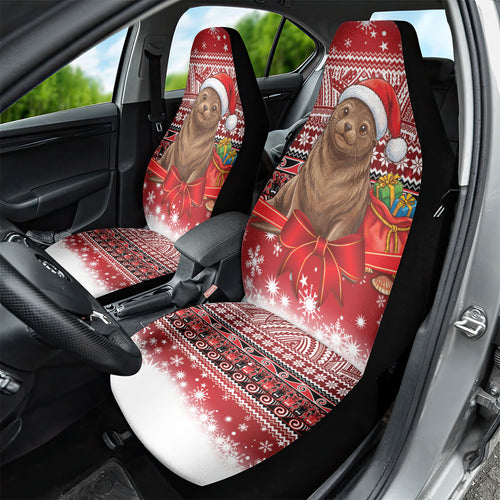 New Zealand Kekeno Seal Christmas Car Seat Cover Maori Inspired Knitted Patterns