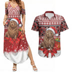 New Zealand Kekeno Seal Christmas Couples Matching Summer Maxi Dress and Hawaiian Shirt Maori Inspired Knitted Patterns