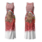 New Zealand Kekeno Seal Christmas Couples Matching Tank Maxi Dress and Hawaiian Shirt Maori Inspired Knitted Patterns