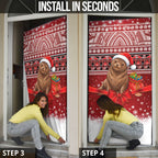 New Zealand Kekeno Seal Christmas Door Cover Maori Inspired Knitted Patterns