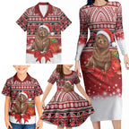 New Zealand Kekeno Seal Christmas Family Matching Long Sleeve Bodycon Dress and Hawaiian Shirt Maori Inspired Knitted Patterns
