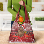 New Zealand Kekeno Seal Christmas Grocery Bag Maori Inspired Knitted Patterns