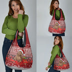 New Zealand Kekeno Seal Christmas Grocery Bag Maori Inspired Knitted Patterns