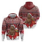 New Zealand Kekeno Seal Christmas Hoodie Maori Inspired Knitted Patterns