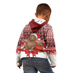 New Zealand Kekeno Seal Christmas Kid Hoodie Maori Inspired Knitted Patterns