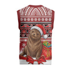 New Zealand Kekeno Seal Christmas Knitted V-Neck Vest Maori Inspired Knitted Patterns