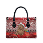 New Zealand Kekeno Seal Christmas Leather Bag Maori Inspired Knitted Patterns