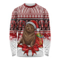 New Zealand Kekeno Seal Christmas Long Sleeve Shirt Maori Inspired Knitted Patterns