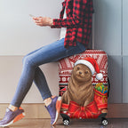New Zealand Kekeno Seal Christmas Luggage Cover Maori Inspired Knitted Patterns