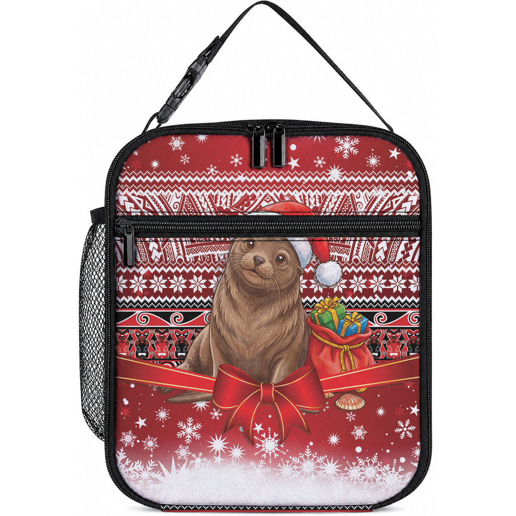 New Zealand Kekeno Seal Christmas Lunch Bag Maori Inspired Knitted Patterns