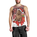 New Zealand Kekeno Seal Christmas Men Tank Top Maori Inspired Knitted Patterns