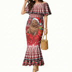 New Zealand Kekeno Seal Christmas Mermaid Dress Maori Inspired Knitted Patterns