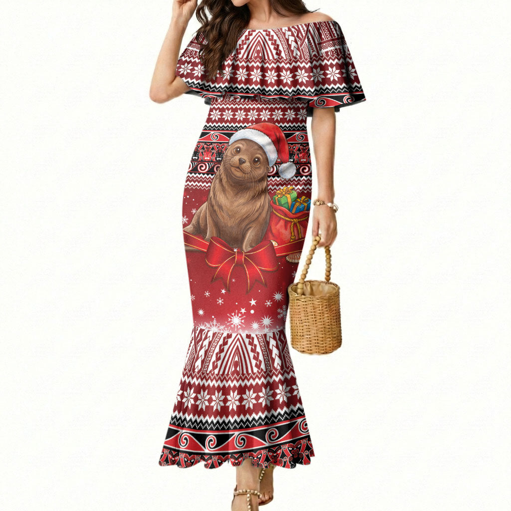 New Zealand Kekeno Seal Christmas Mermaid Dress Maori Inspired Knitted Patterns