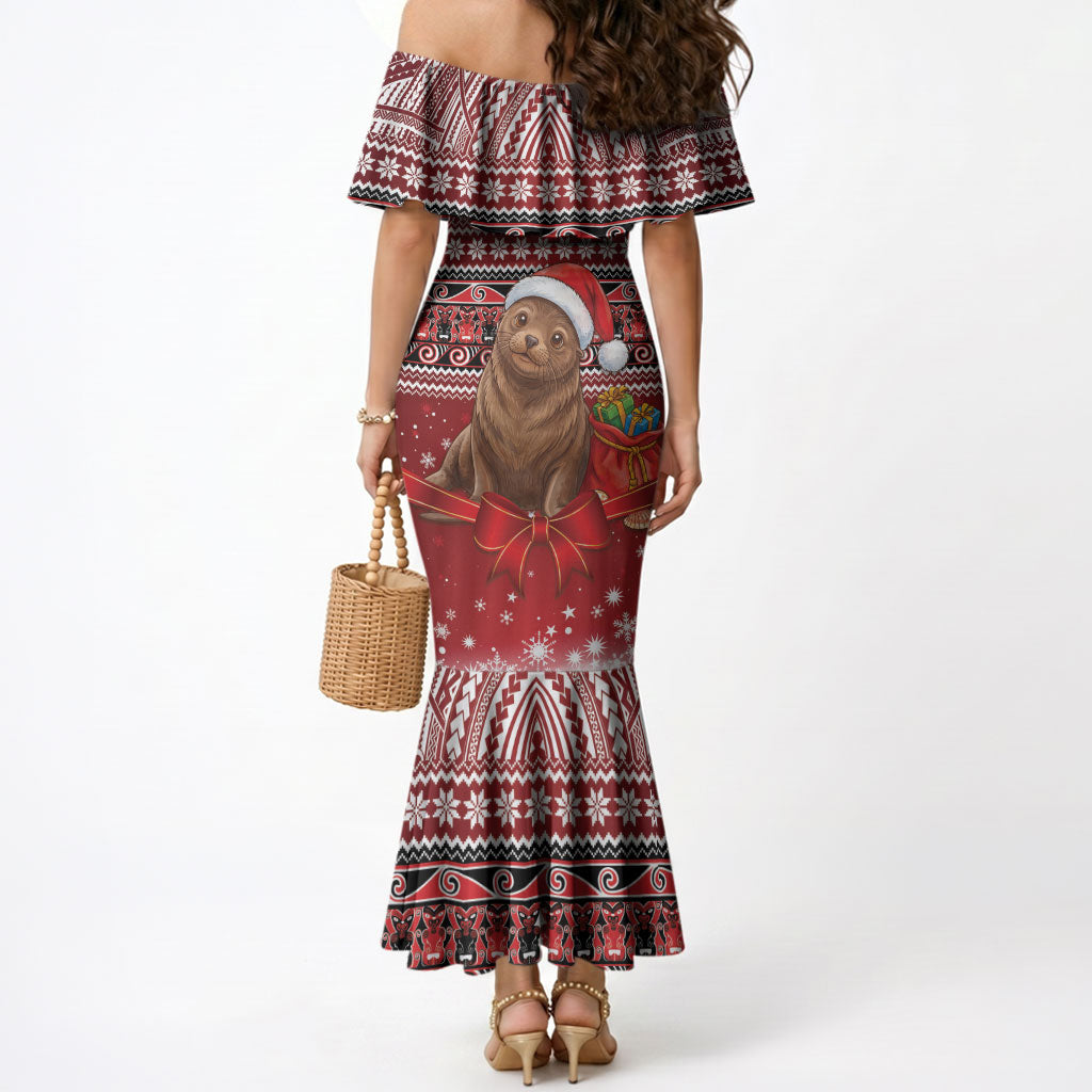 New Zealand Kekeno Seal Christmas Mermaid Dress Maori Inspired Knitted Patterns