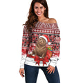 New Zealand Kekeno Seal Christmas Off Shoulder Sweater Maori Inspired Knitted Patterns