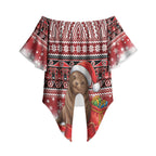 New Zealand Kekeno Seal Christmas Off Shoulder Wrap Waist Top Maori Inspired Knitted Patterns
