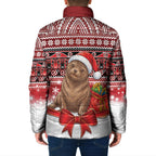 New Zealand Kekeno Seal Christmas Padded Jacket Maori Inspired Knitted Patterns
