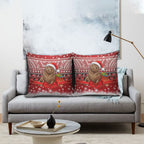 New Zealand Kekeno Seal Christmas Pillow Cover Maori Inspired Knitted Patterns