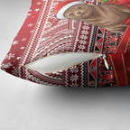 New Zealand Kekeno Seal Christmas Pillow Cover Maori Inspired Knitted Patterns