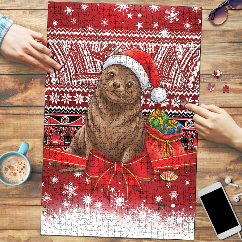 New Zealand Kekeno Seal Christmas Puzzle Maori Inspired Knitted Patterns