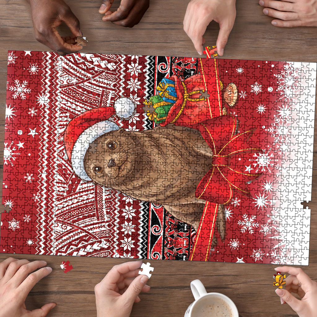 New Zealand Kekeno Seal Christmas Puzzle Maori Inspired Knitted Patterns