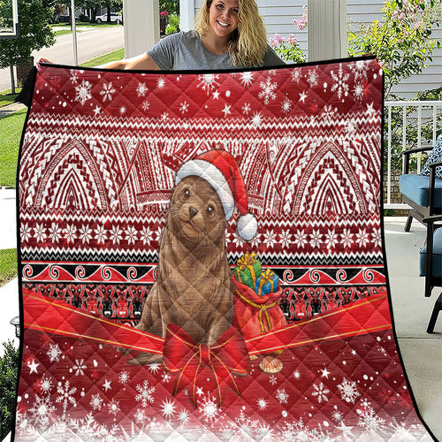 New Zealand Kekeno Seal Christmas Quilt Maori Inspired Knitted Patterns