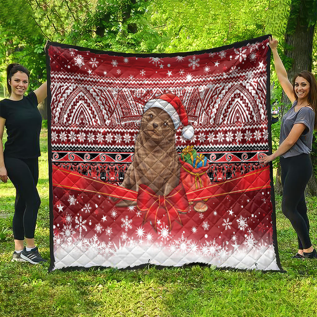 New Zealand Kekeno Seal Christmas Quilt Maori Inspired Knitted Patterns
