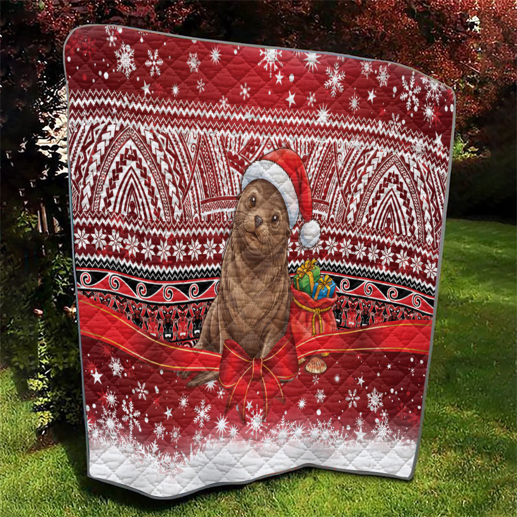 New Zealand Kekeno Seal Christmas Quilt Maori Inspired Knitted Patterns