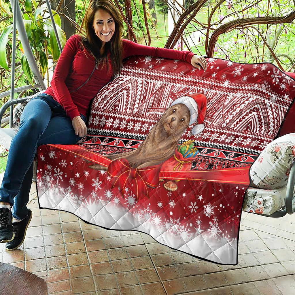 New Zealand Kekeno Seal Christmas Quilt Maori Inspired Knitted Patterns