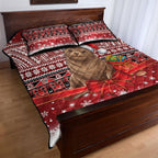New Zealand Kekeno Seal Christmas Quilt Bed Set Maori Inspired Knitted Patterns